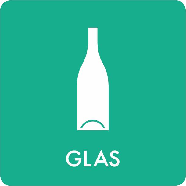 Affaldssortering symboler glas