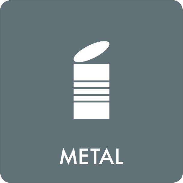 Affaldssortering symboler metal