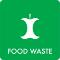 Piktogram Food waste 12x12 cm Selvklæbende Grøn